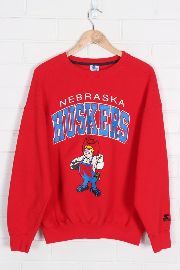 Nebraska Huskers Logo STARTER Sweatshirt USA Made (XL)