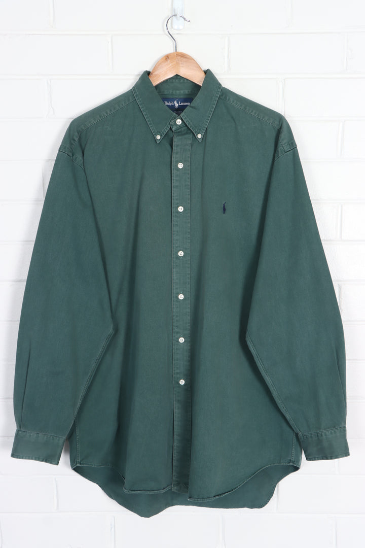Vintage RALPH LAUREN Forest Green 'Blake' Button Up Shirt (XXL) - Vintage Sole Melbourne