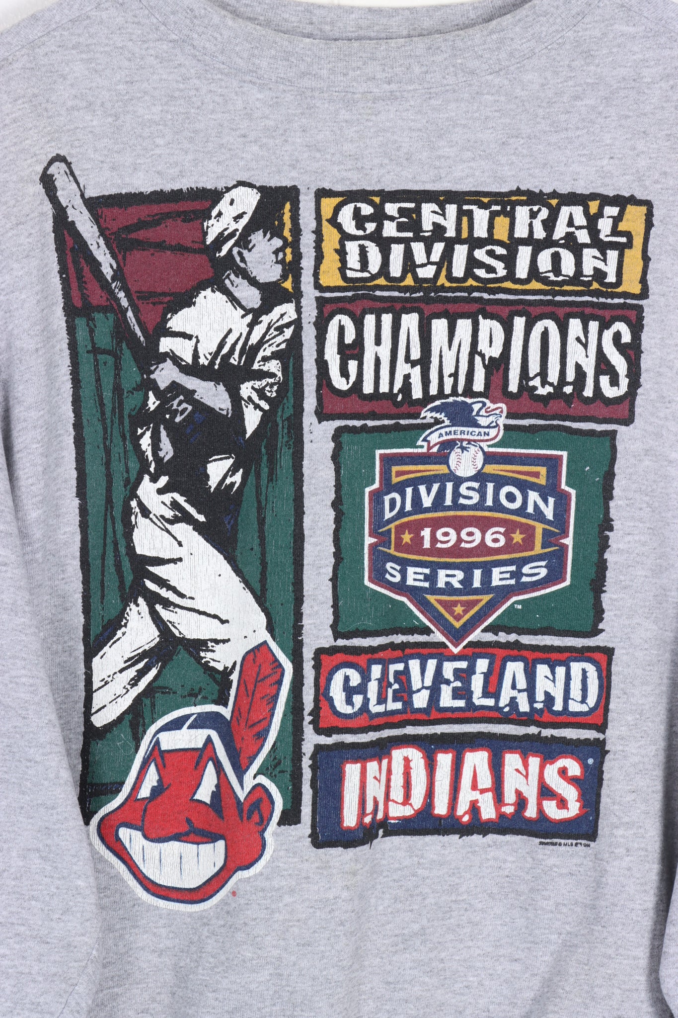 Vintage 1996 STARTER MLB Cleveland Indians USA Made Baseball Sweatshir