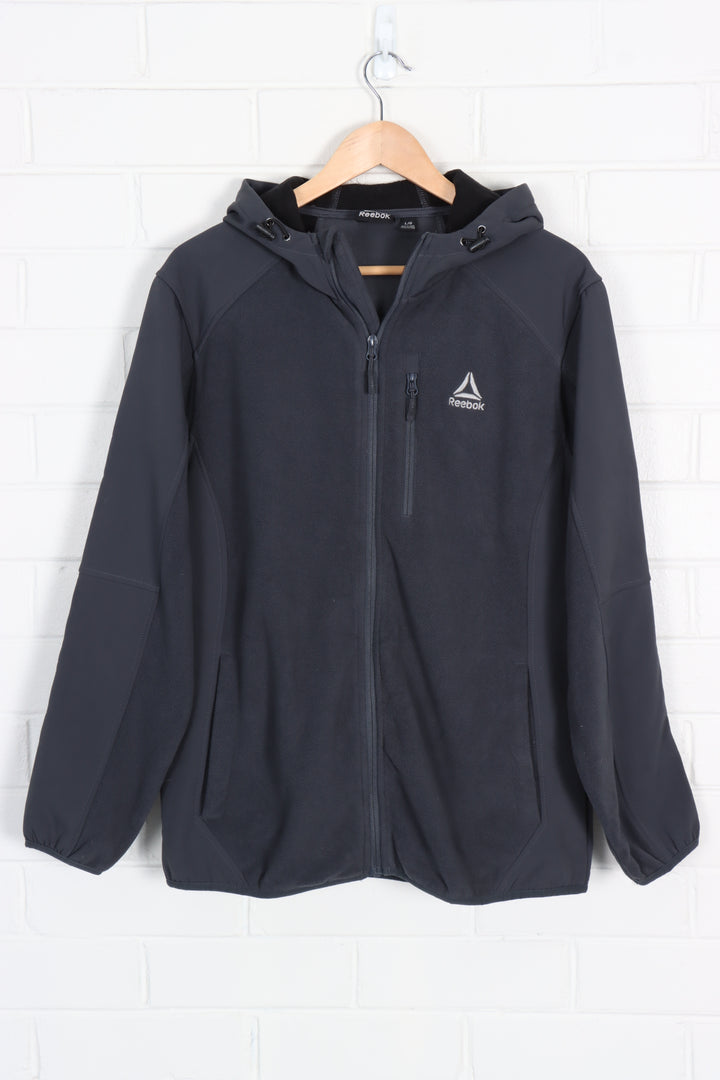 REEBOK Dark Grey Panel Zip Up Fleece (L)