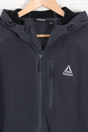 REEBOK Dark Grey Panel Zip Up Fleece (L)
