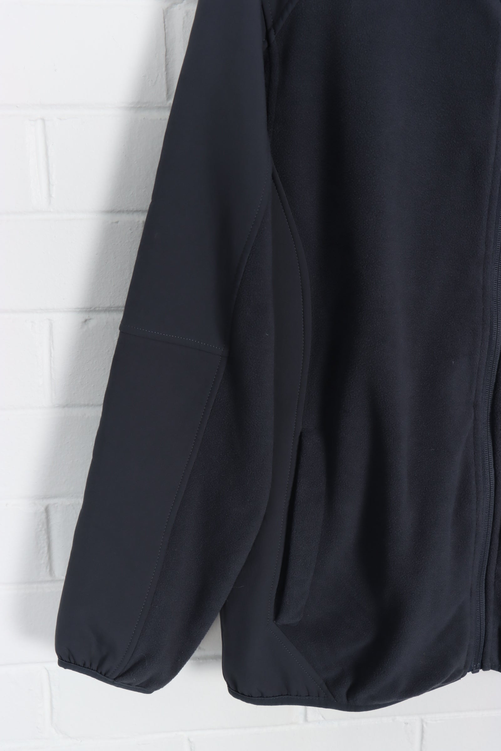 REEBOK Dark Grey Panel Zip Up Fleece (L) - Vintage Sole Melbourne