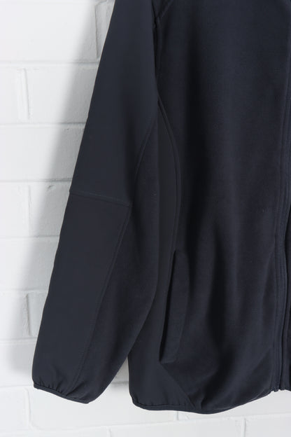 REEBOK Dark Grey Panel Zip Up Fleece (L) - Vintage Sole Melbourne