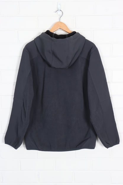 REEBOK Dark Grey Panel Zip Up Fleece (L) - Vintage Sole Melbourne