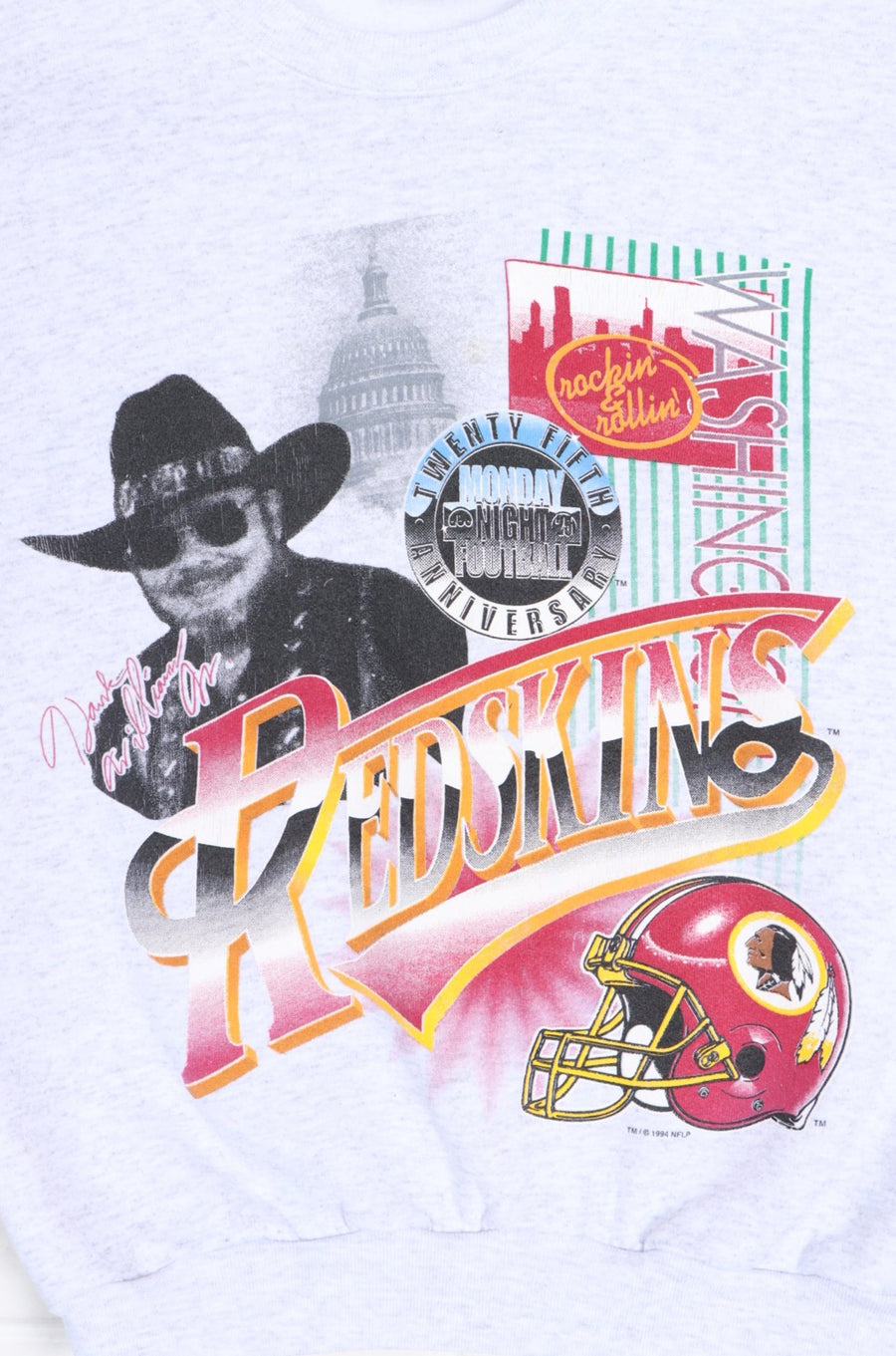 NFL Washington Redskins 1994 Hank Williams Jr Sweatshirt USA Made (M)