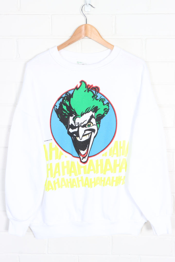 Vintage The Joker 1989 Laughing "Haha" Batman Sweatshirt USA Made (XL)