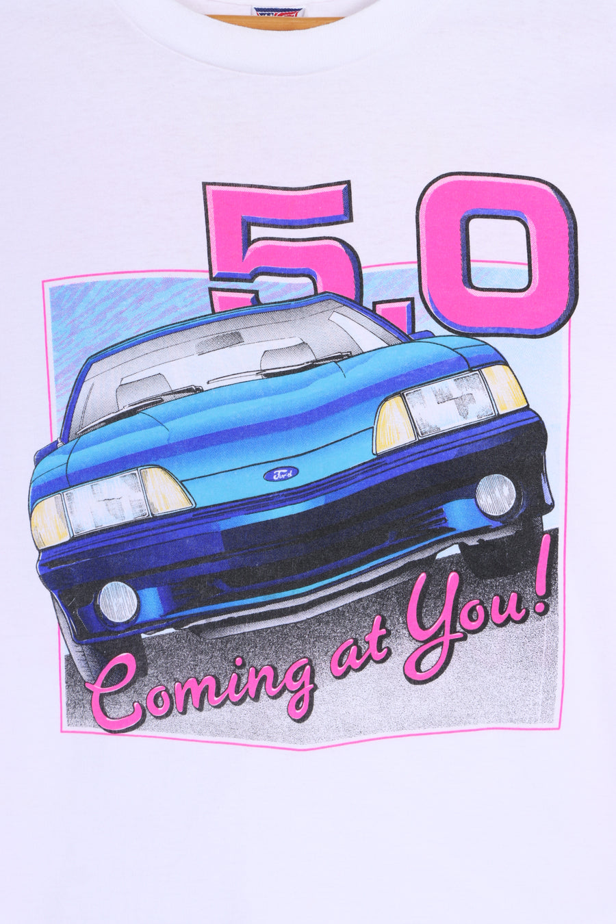 Ford Mustang 5.0 "Gone With The Wind" Front Back Single Stitch Tee USA Made (M-L)