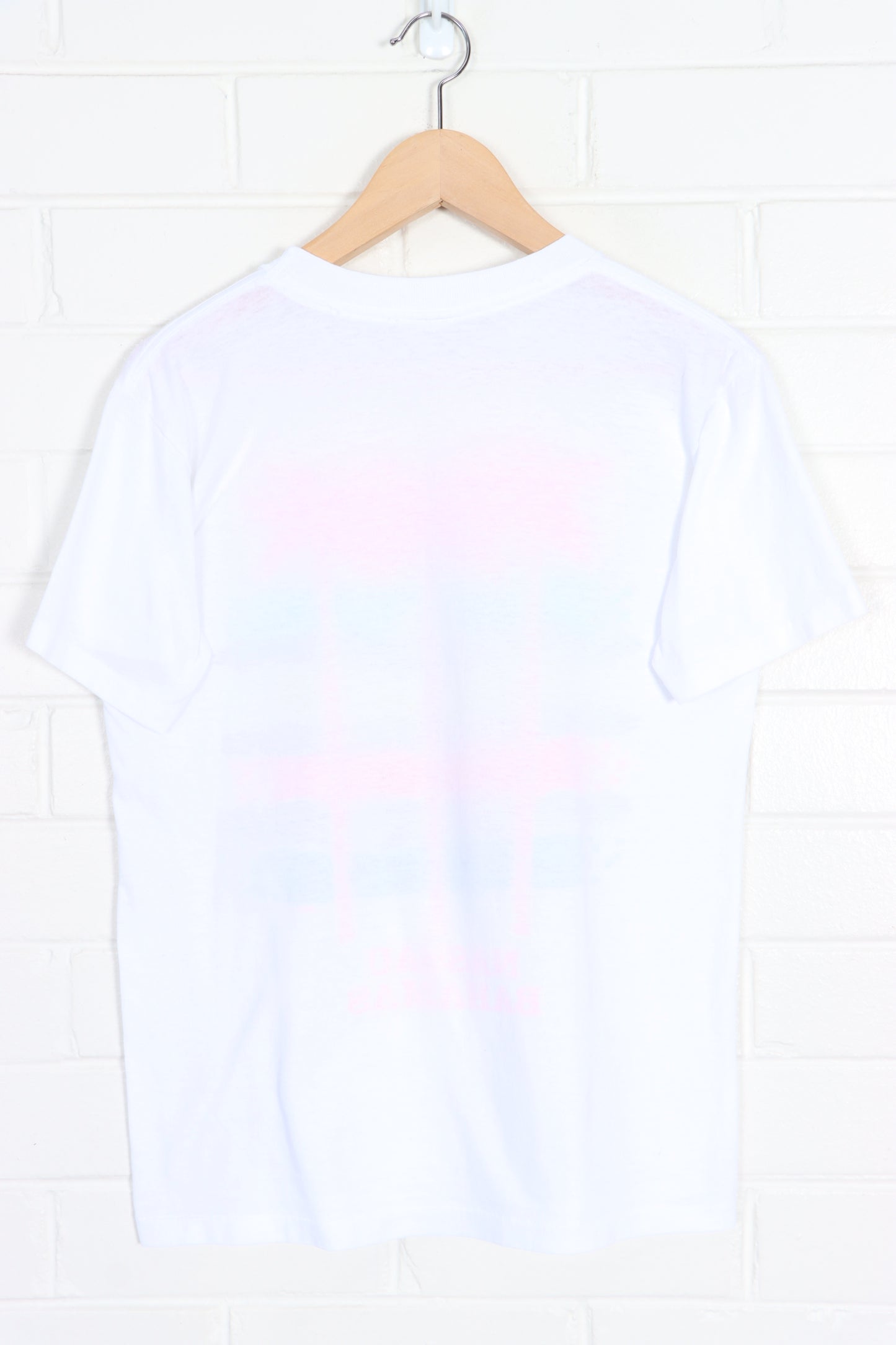 Nassau Bahamas Fluro Palm Tree Single Stitch Tee USA Made (S-M) - Vintage Sole Melbourne