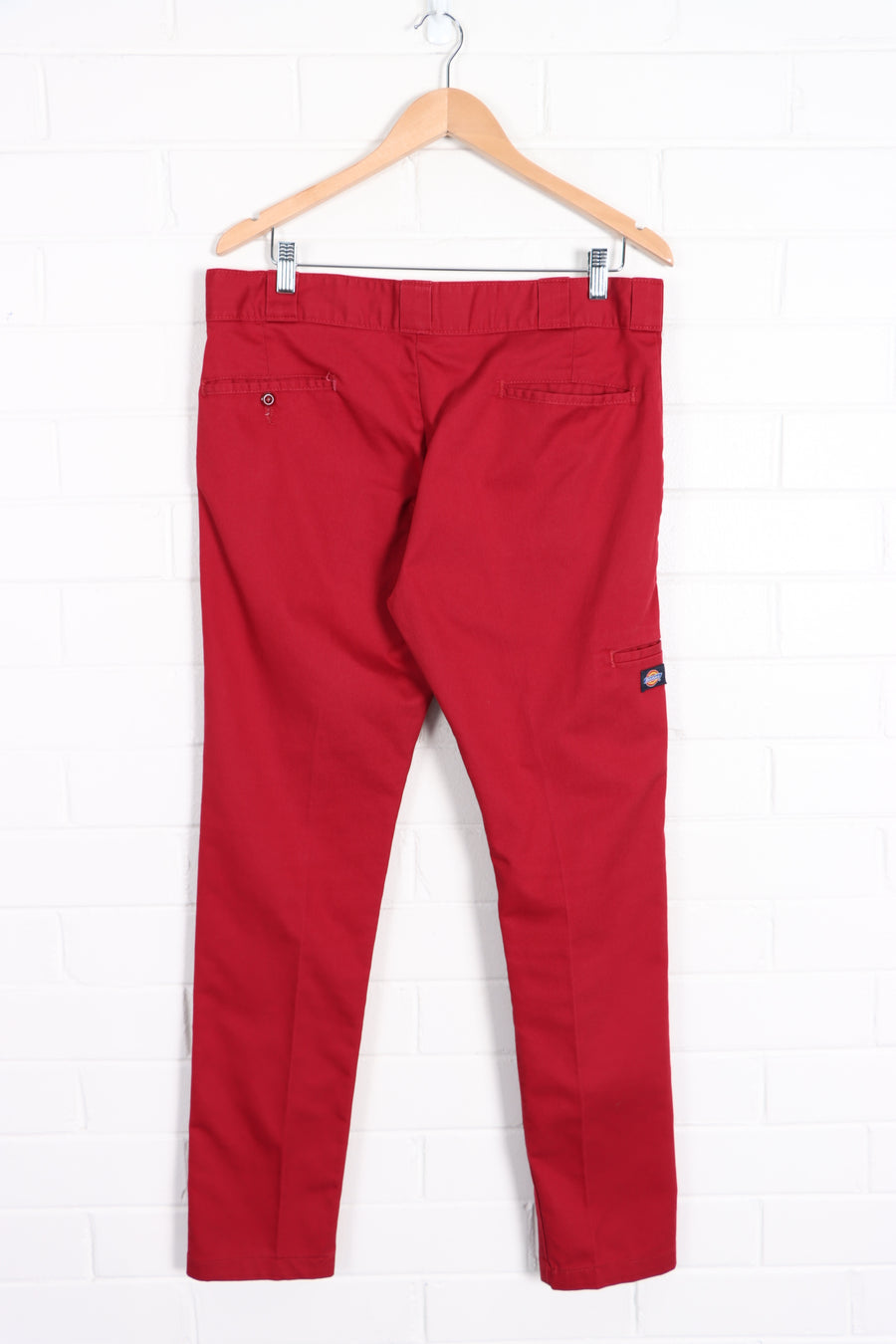 DICKIES Vintage 'Skinny Straight' Red Workwear Pants (34x32) - Vintage Sole Melbourne