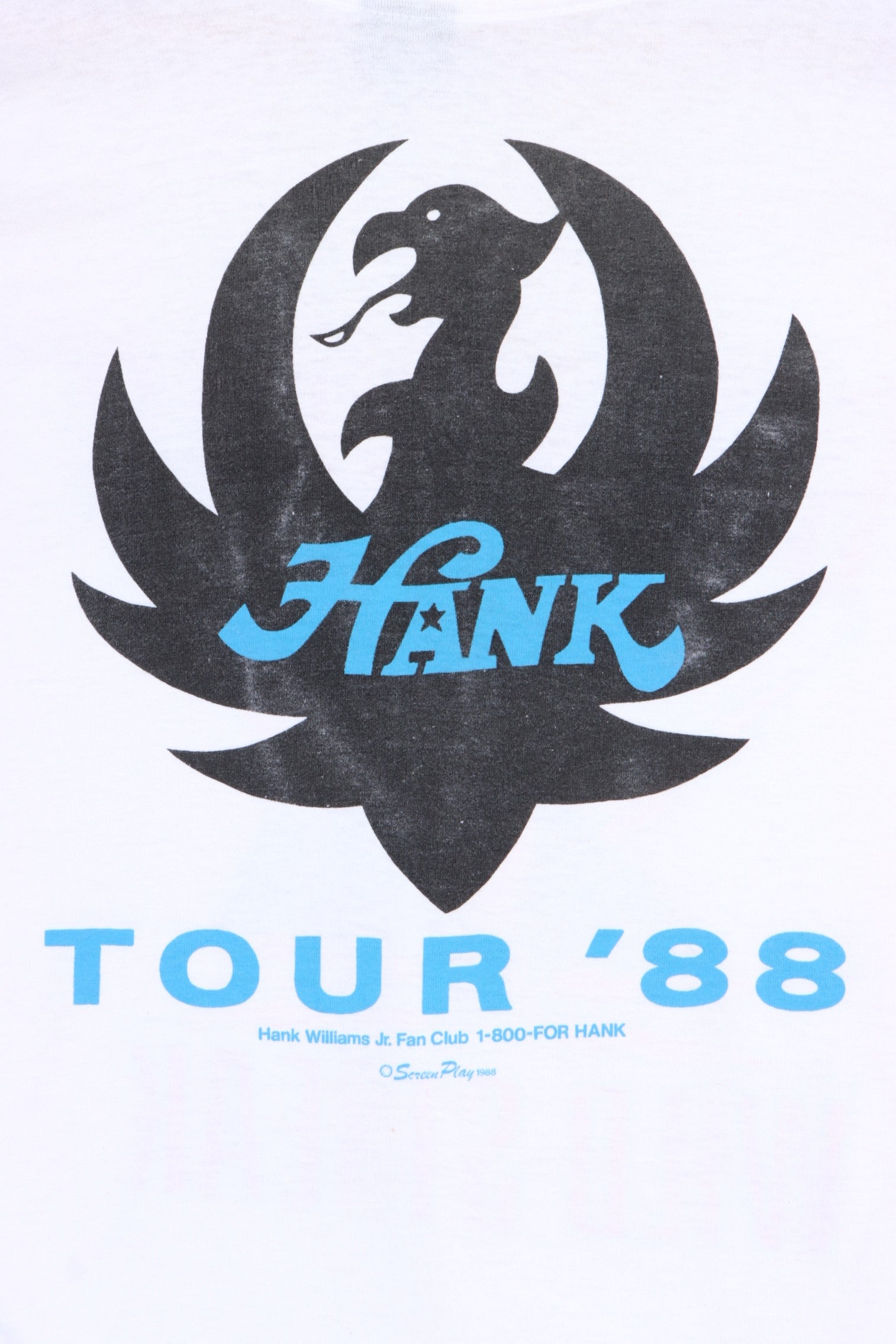 Hank Williams 'Bocephus Wild Streak' 1988 Tour Long Sleeve Single Stitch Tee (L) - Vintage Sole Melbourne