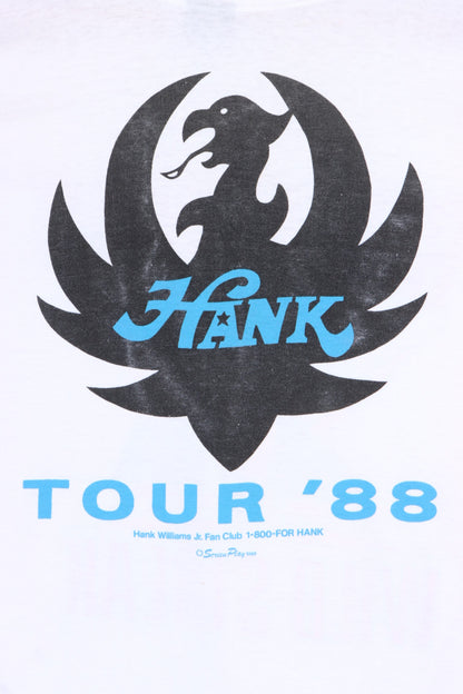 Hank Williams 'Bocephus Wild Streak' 1988 Tour Long Sleeve Single Stitch Tee (L) - Vintage Sole Melbourne