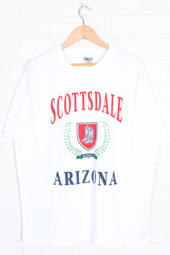 Scottsdale Arizona Cowboy Boots Crest Single Stitch T-Shirt USA Made (XL)