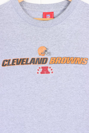 Cleveland Browns NFL AFC Centre Logo Grey Marle T-Shirt (2XL)