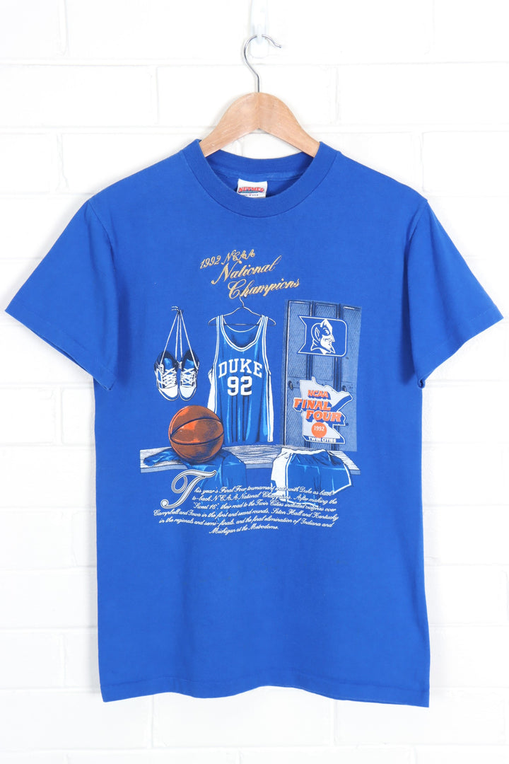 Vintage Duke Devils 1992 Basketball Gold Embroidered Print Tee (M) - Vintage Sole Melbourne