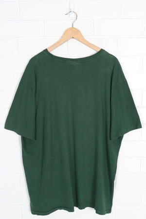 RALPH LAUREN Green & Red Embroidered Logo Single Stitch Tee (XXL) - Vintage Sole Melbourne