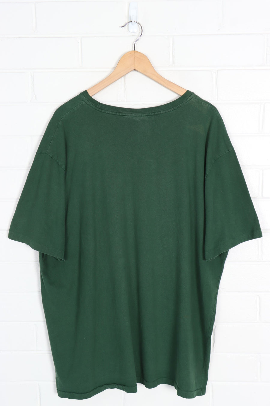 RALPH LAUREN Green & Red Embroidered Logo Single Stitch Tee (XXL) - Vintage Sole Melbourne