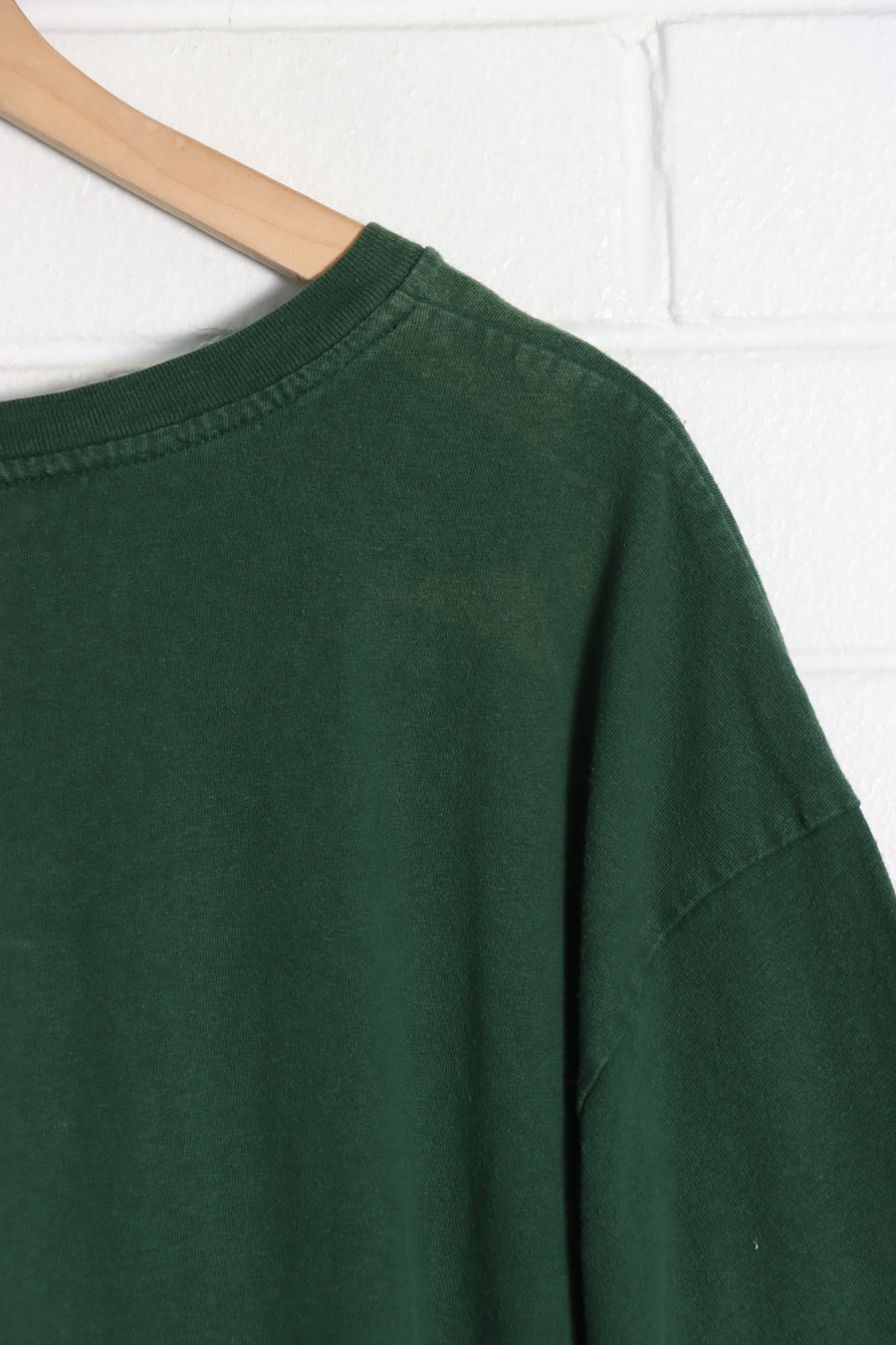 RALPH LAUREN Green & Red Embroidered Logo Single Stitch Tee (XXL) - Vintage Sole Melbourne