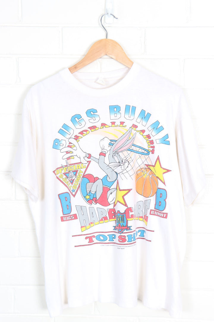 Vintage 1993 Looney Tunes Bugs Bunny 'Top Shot' Basketball Single Stitch T-Shirt (XL) - Vintage Sole Melbourne