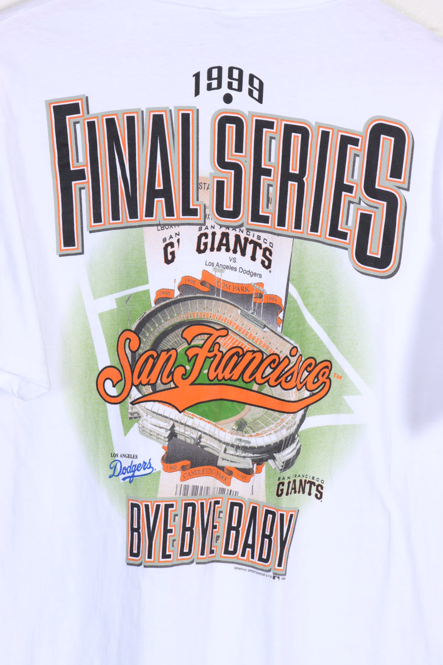 1999 Vintage Final Series MLB Baseball San Francisco Giants vs Dodgers Tee (L)