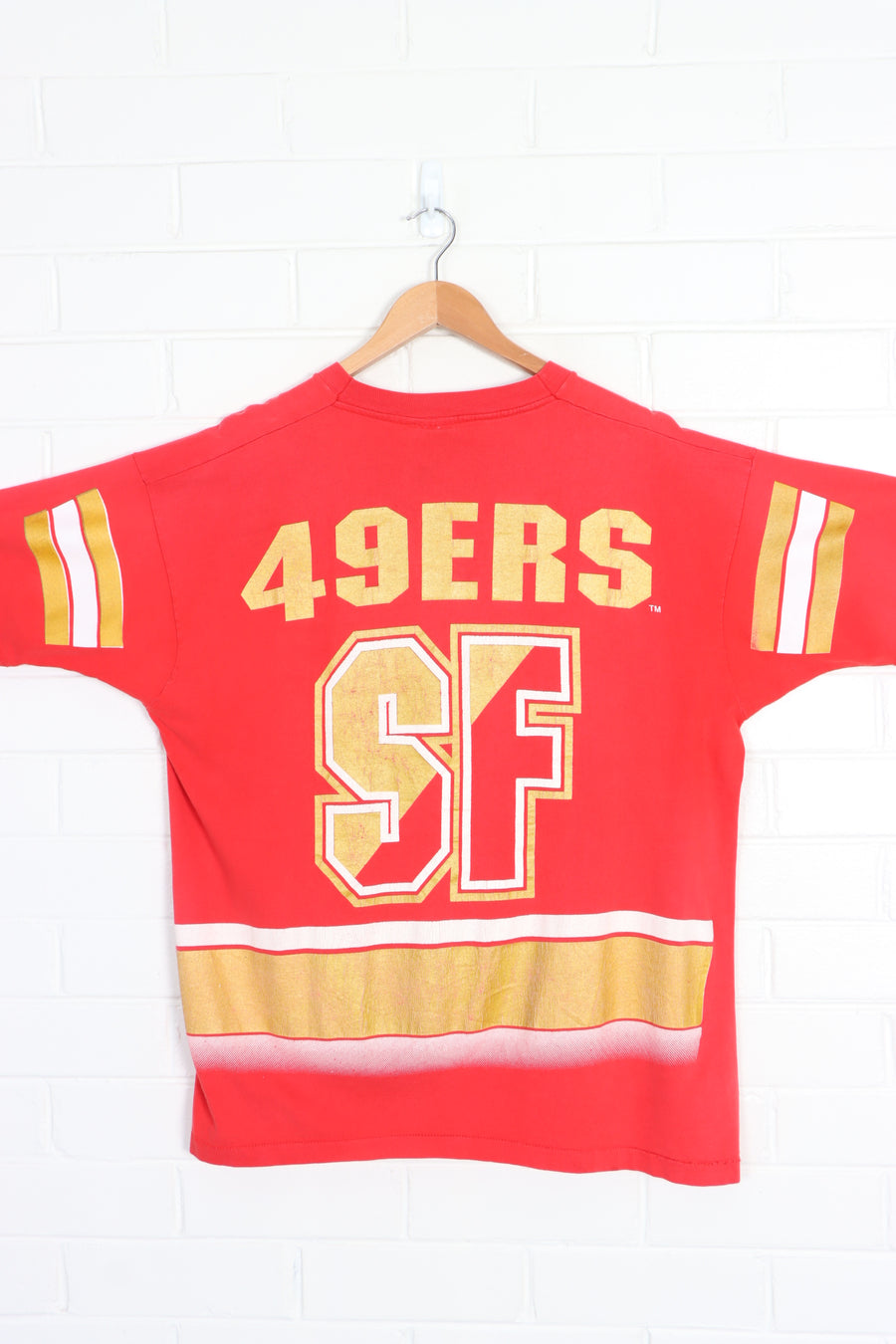 San Francisco 49ers 1994 Single Stitch All Over Tee USA Made (XL)