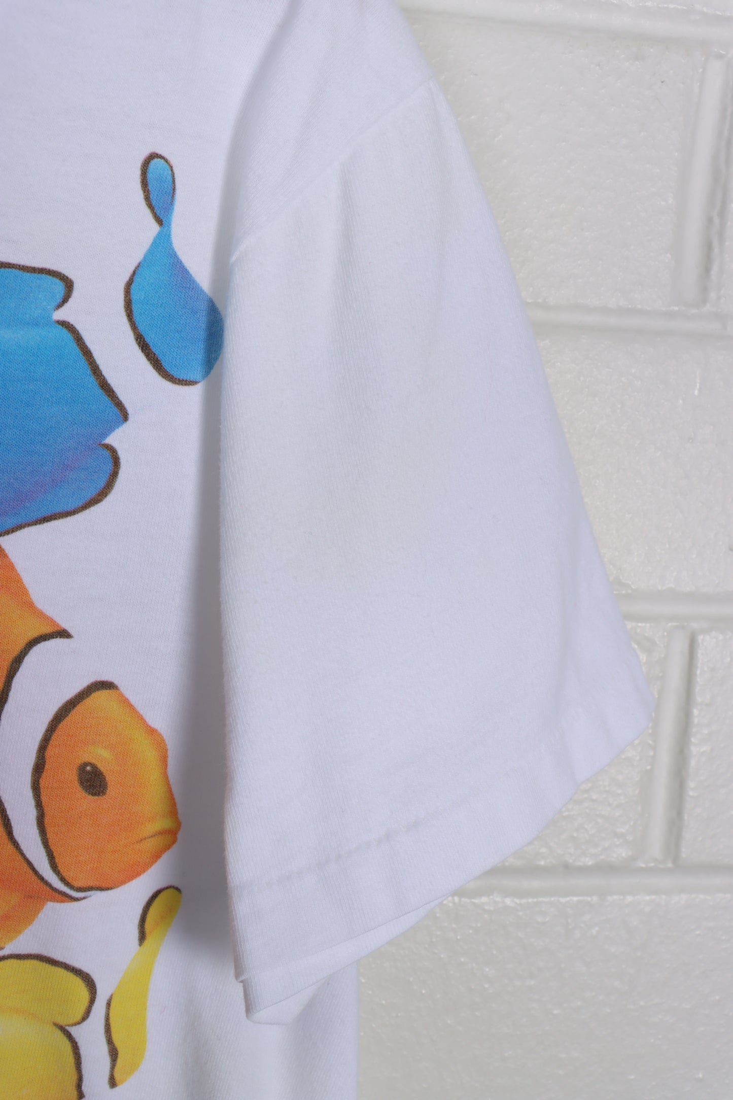 1993 Vintage Rainbow Clown Fish Santa Barbra Single Stitch Tee (M) - Vintage Sole Melbourne