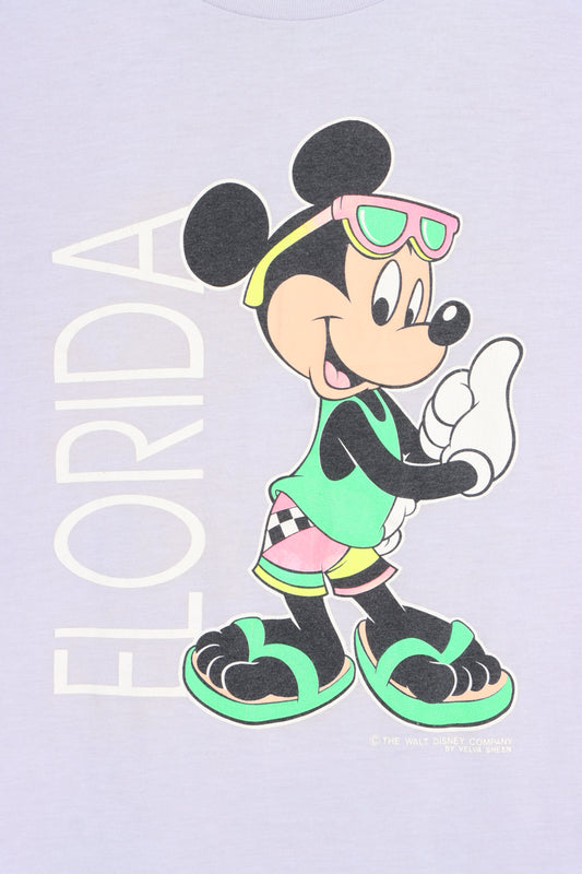 DISNEY Mickey Mouse Florida Vacation Single Stitch Tee USA Made (S-M) - Vintage Sole Melbourne
