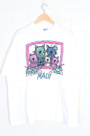 Maui Cats 1991 Tropical Blues Single Stitch Tee (XXL)